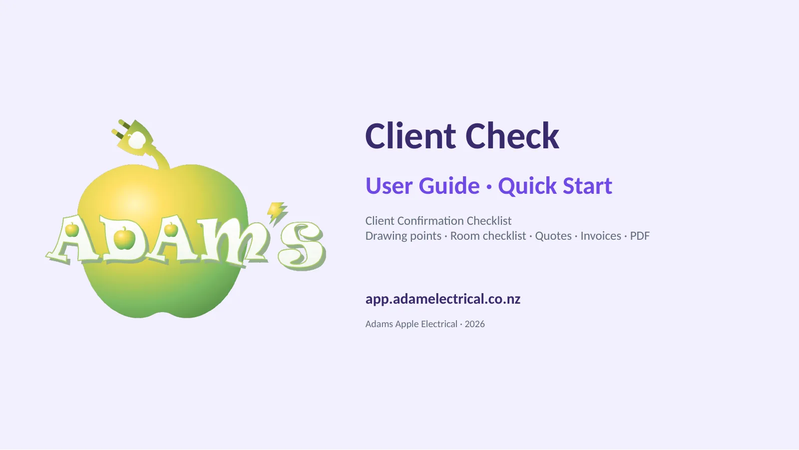Client Check user guide, English, page 1