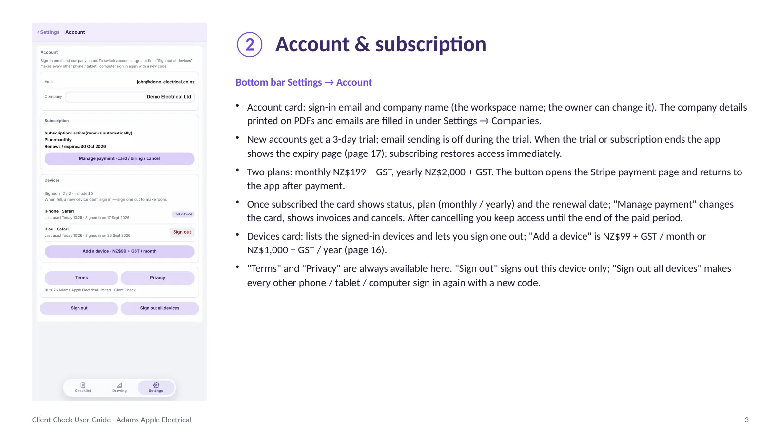 Client Check user guide, English, page 3