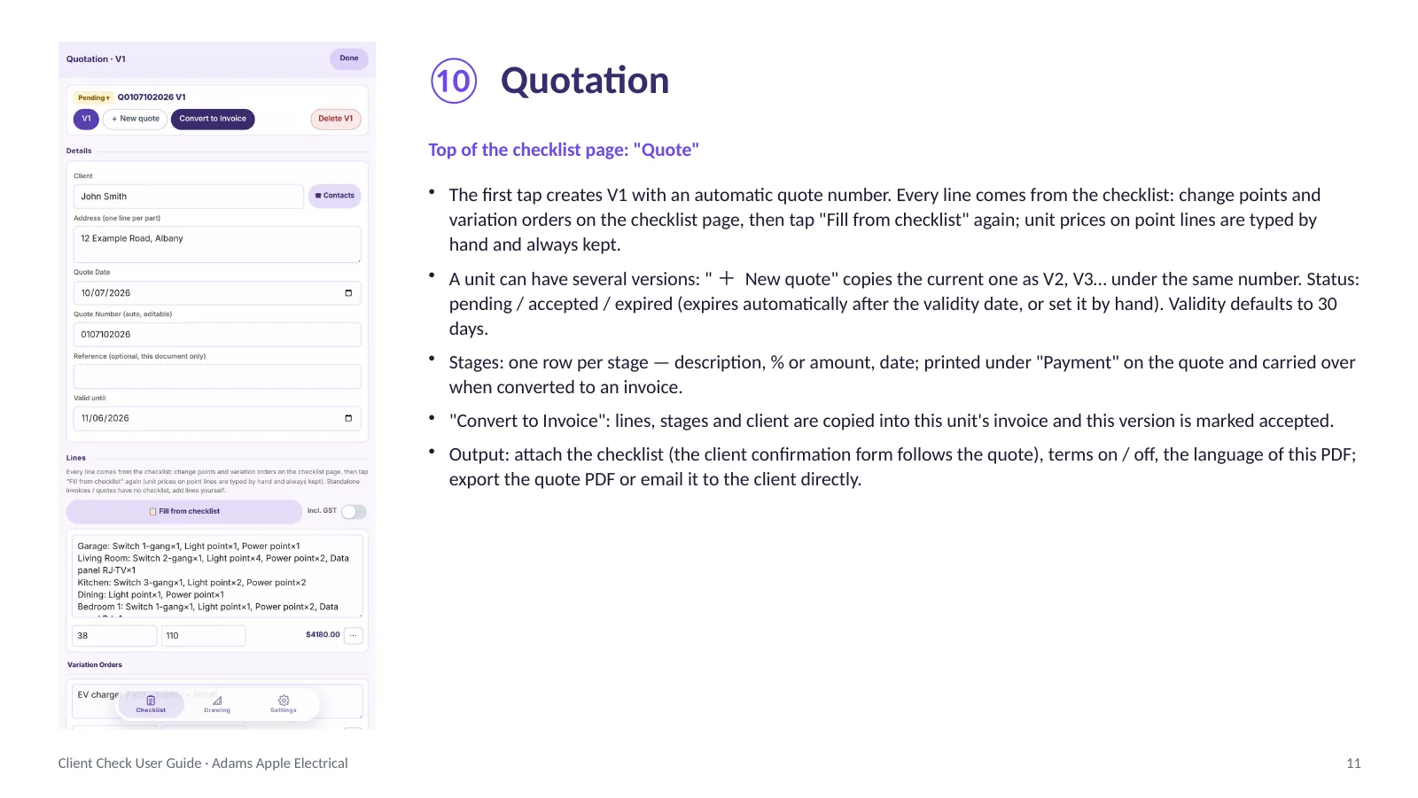Client Check user guide, English, page 11