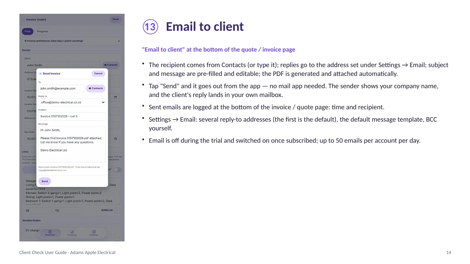 Client Check user guide, English, page 14