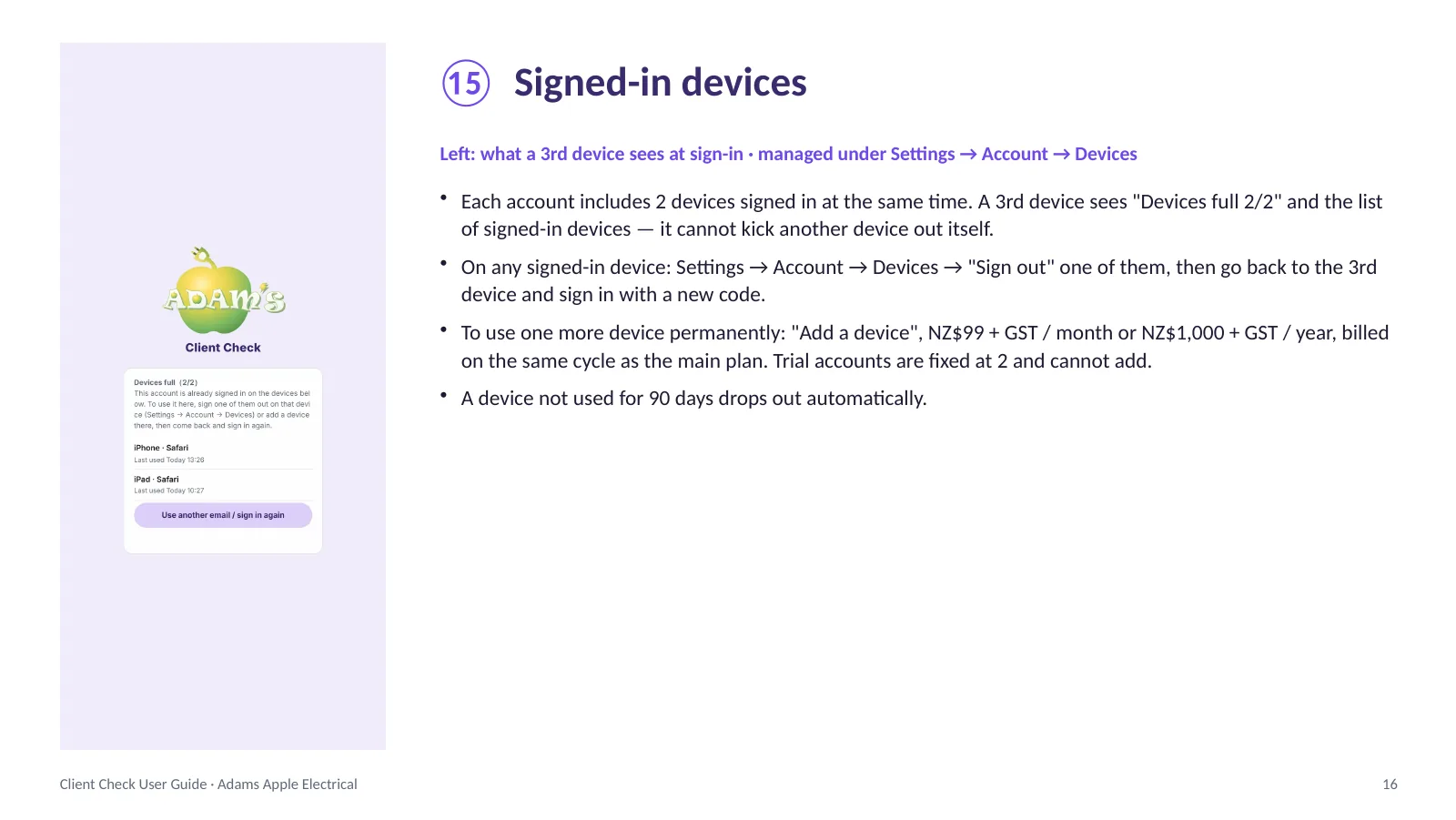 Client Check user guide, English, page 16