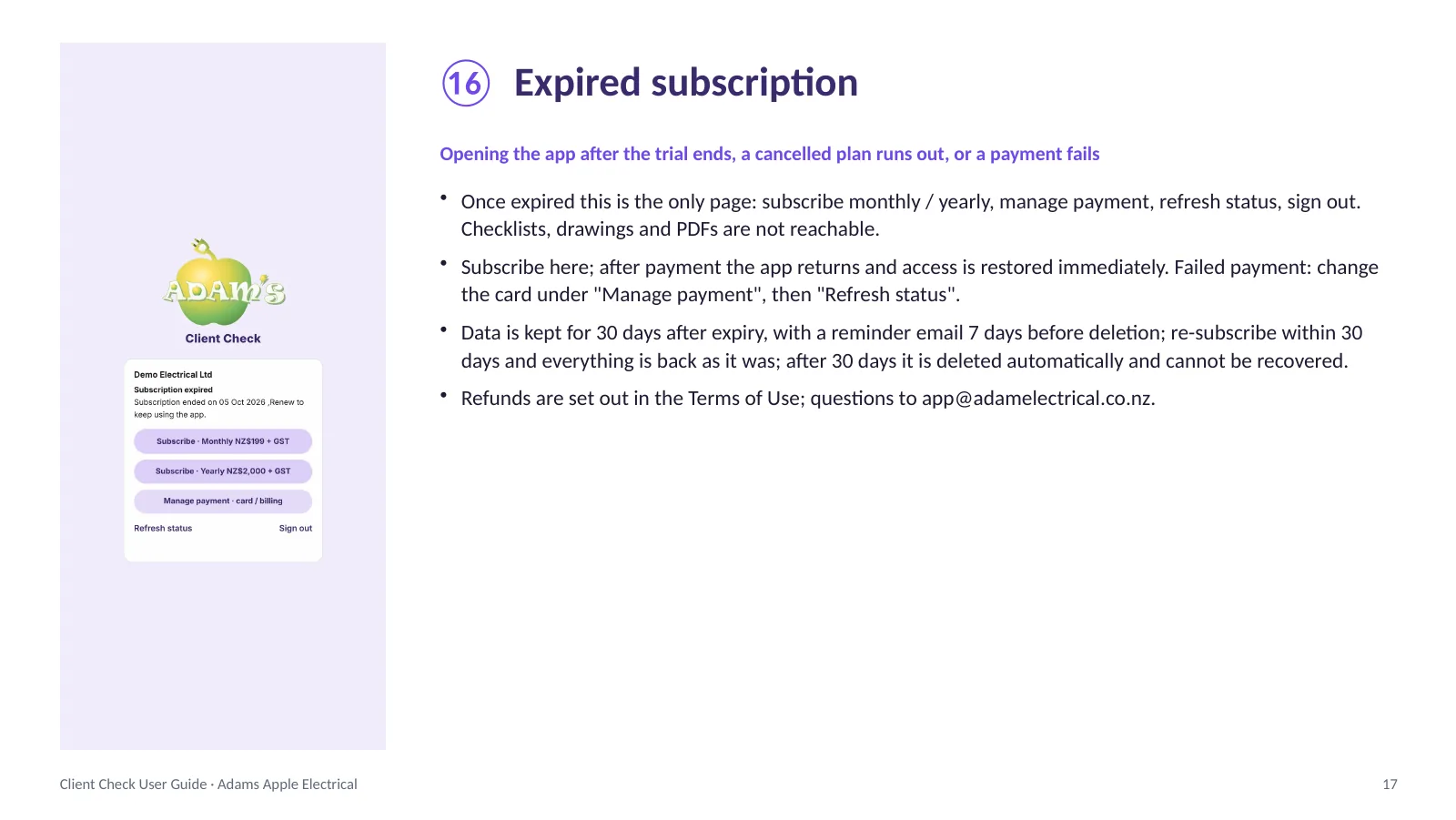 Client Check user guide, English, page 17
